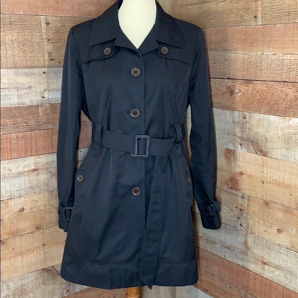 tommy hilfiger long waist belt coat